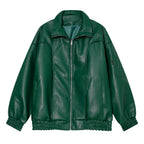 Winter Loose Simple Personality Handsome Trendy Leather Jacket Men