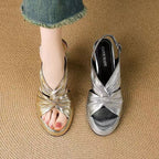 Special Interest Light Luxury Handmade Women's Shoes Retro Sandals