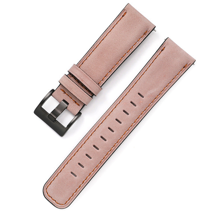 Simple Top Layer Cowhide Smart Watch Strap