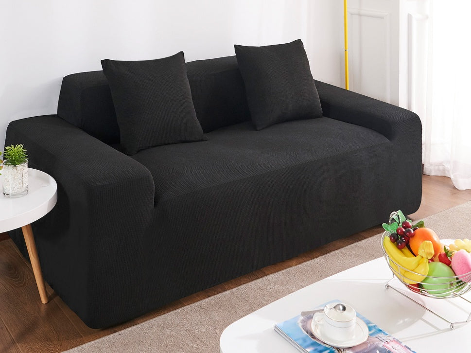 Waterproof Polar Fleece Solid Color Bomb Cover Sofa Slipcover Corner Case For Living Room 1 2 3 4 Seat
