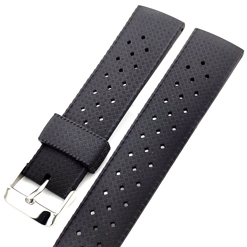 Stomatal Breathable Movement Silicone Rubber Watch Strap