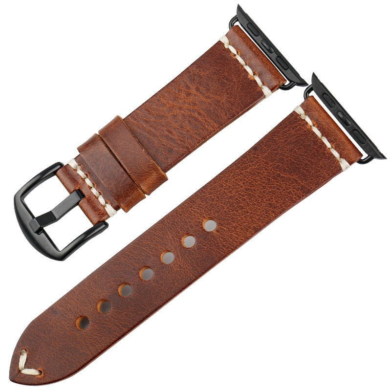 Italian Oil Wax Leather Watch Leather Strap