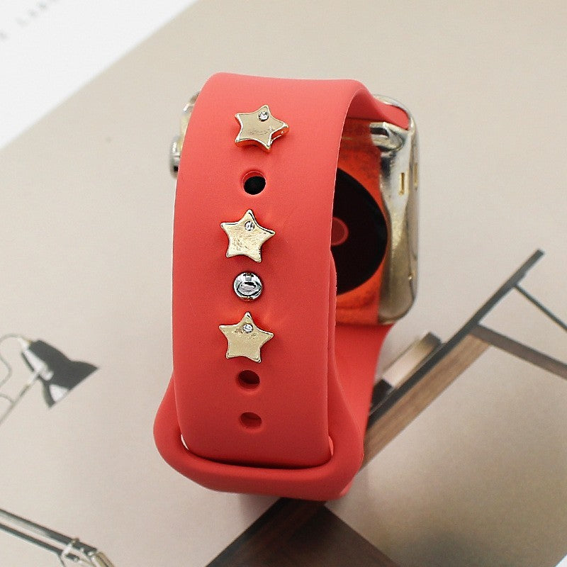 Smart Watch Silicone Strap Decorative Nail