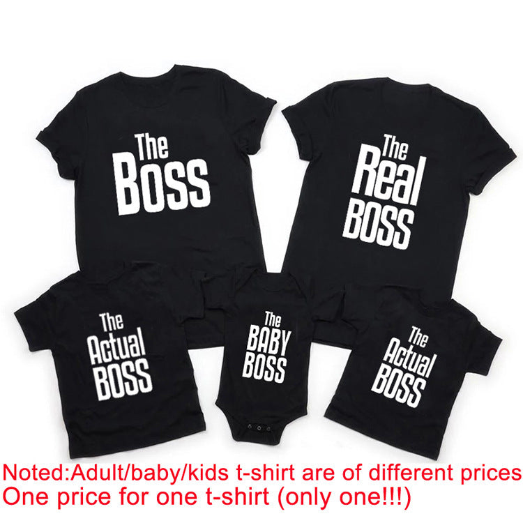 Printed Parent-child T-shirt Short Sleeve