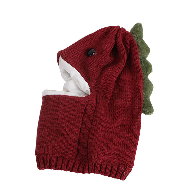 Children's Hat And Scarf With One Plus Velvet