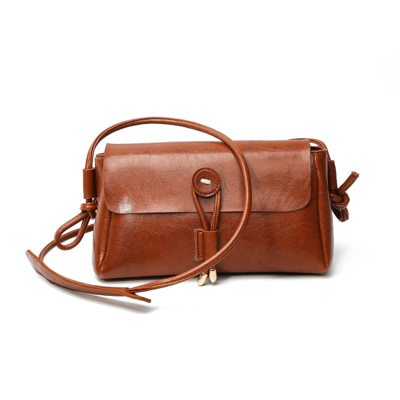 Oil Wax Leather Messenger Women's Fashion Shoulder Bag