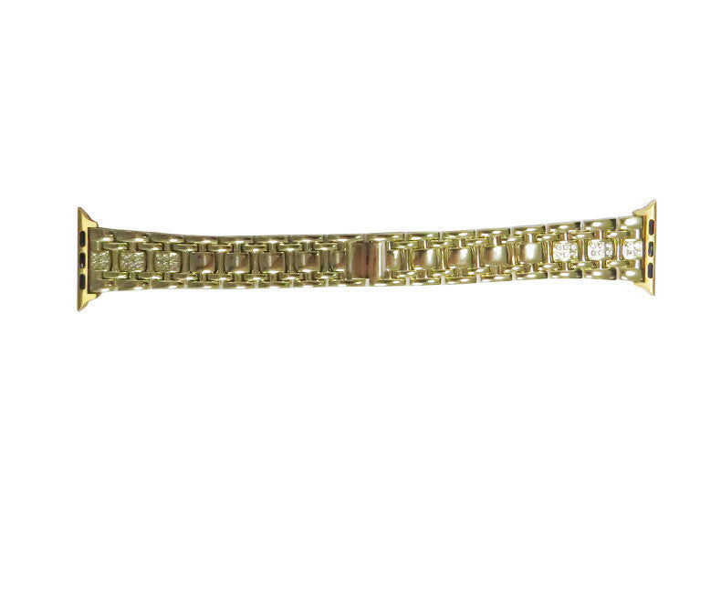 Two-tone Alloy Strap I-bead Diamond-set Metal Strap