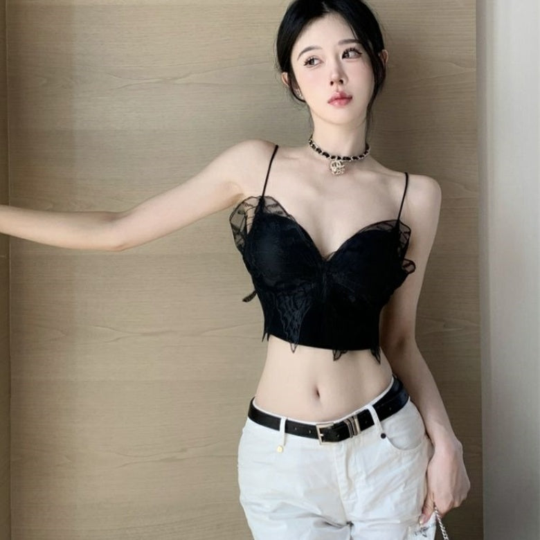 Pure Heavy Embroidery Butterfly Camisole