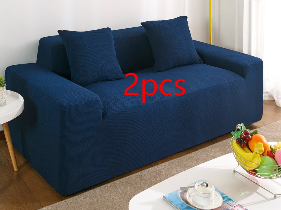 Waterproof Polar Fleece Solid Color Bomb Cover Sofa Slipcover Corner Case For Living Room 1 2 3 4 Seat