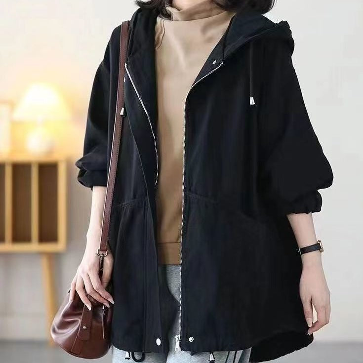 Fashion Casual Middle-aged Mom Hooded Younger Jacket Jacket