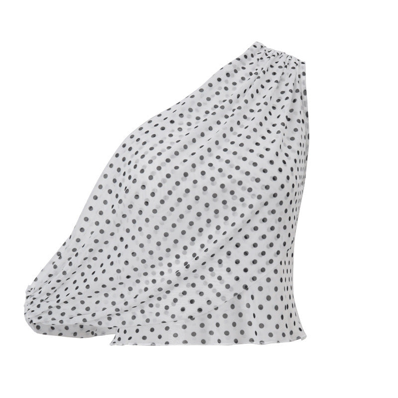 Dot Sexy Shoulder Retro Easy Matching Sleeveless Top