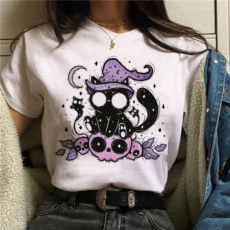New Top Cute Cartoon Printed Casual T-shirt