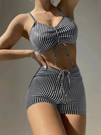 Women's High Waist Split Bikini Swimsuit