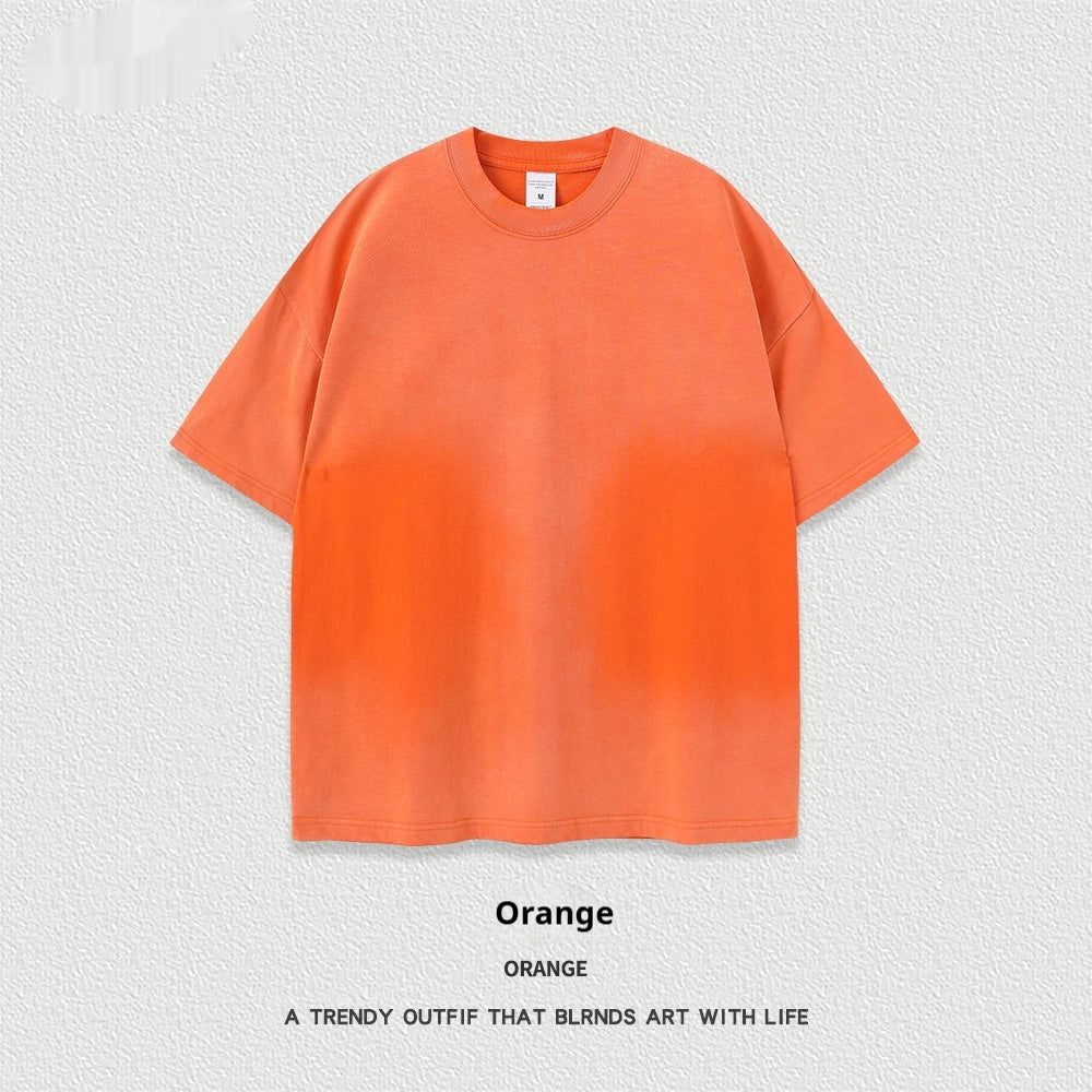 Retro Washed Short Sleeve Round Neck T-shirt