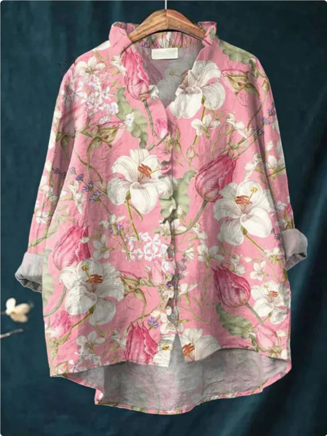 Loose Print Crew Neck Casual Plus Size Women's T-shirt