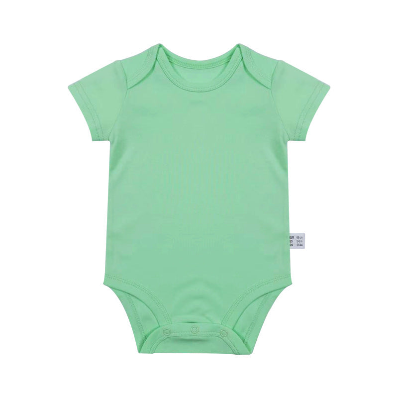 Romper Newborn Clothes 0-1 Years Old Solid Color Jumpsuit Male And Female Baby Baby Onesie