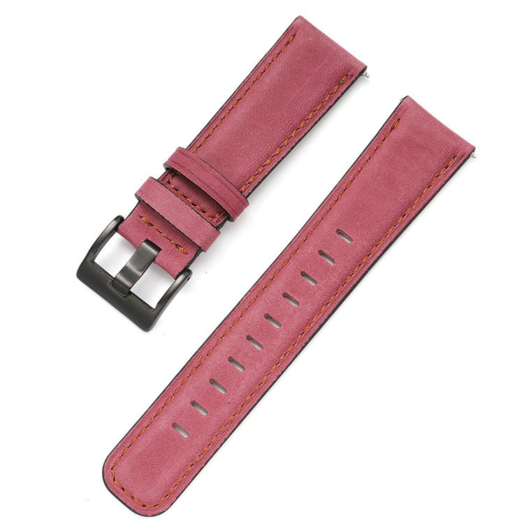 Simple Top Layer Cowhide Smart Watch Strap