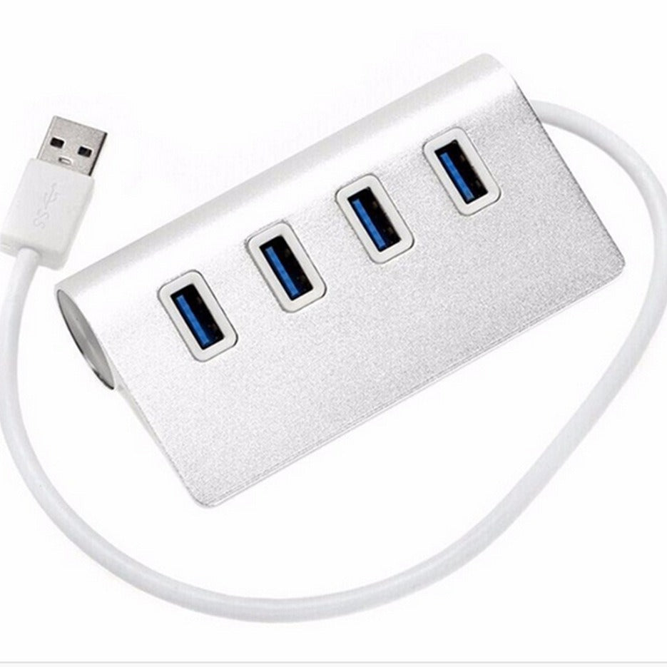 Household Portable Aluminum Alloy Four-port Hub