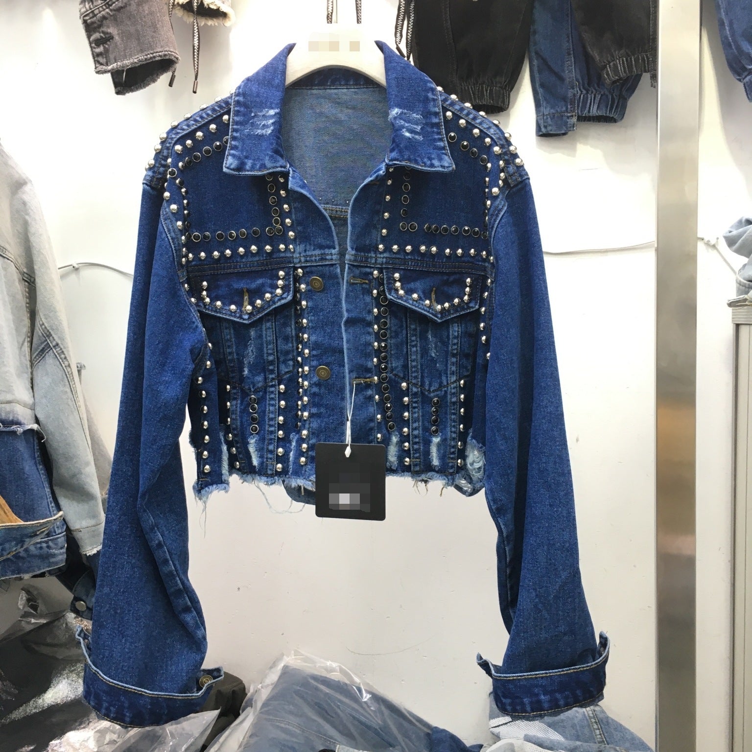 Heavy-duty Rivet-encrusted Denim Jacket