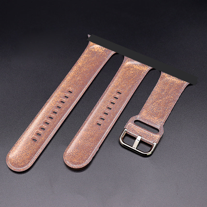 Smart Watch Strap Transparent Glitter Silicone