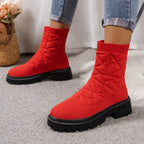 Flying Woven Plus Size Thick Bottom Casual Outdoor Martin Boots
