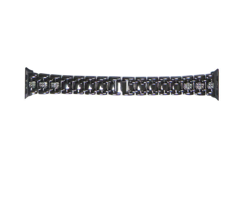 Two-tone Alloy Strap I-bead Diamond-set Metal Strap
