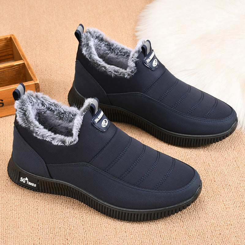 Old Beijing Cotton Shoes Men Plus Velvet Thickening