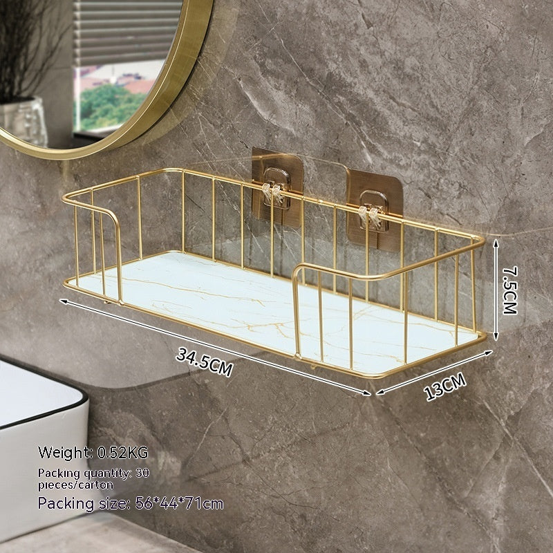 Toilet Storage Punch-free Toilet Shower Gel Cosmetics Wash Supplies Storage Shelf