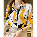 Fashion Casual Shirt Digital Printing Lapel Long Sleeve Shirt