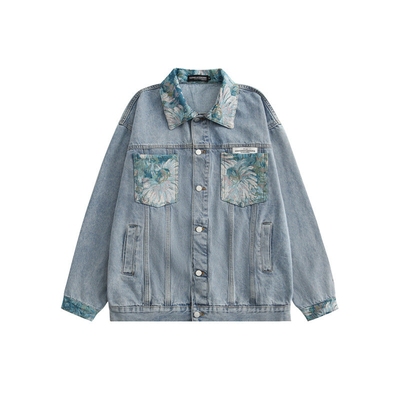 Couple's New Printed Loose Denim Jacket