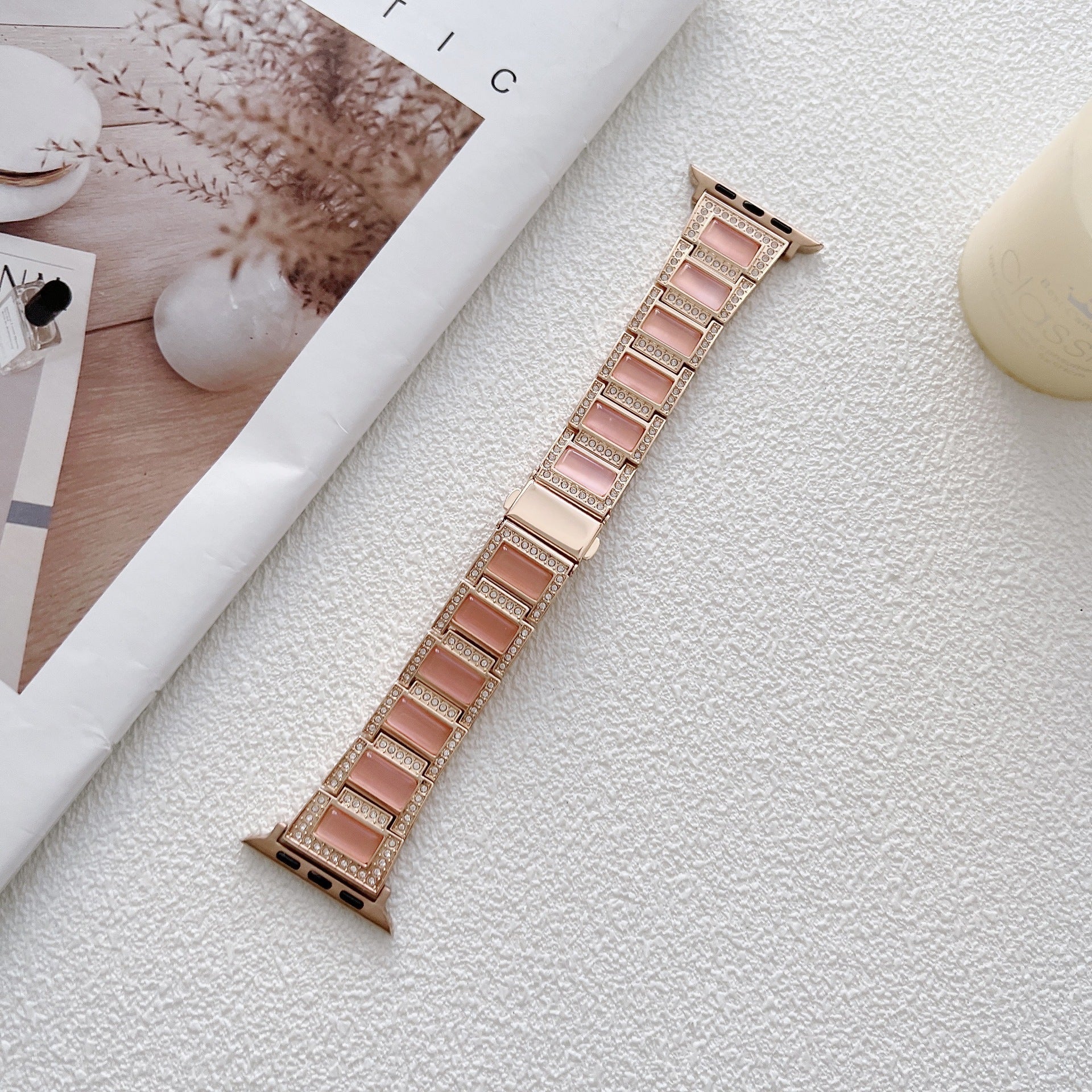 Women's Opal Diamond Fashion Metal Strap