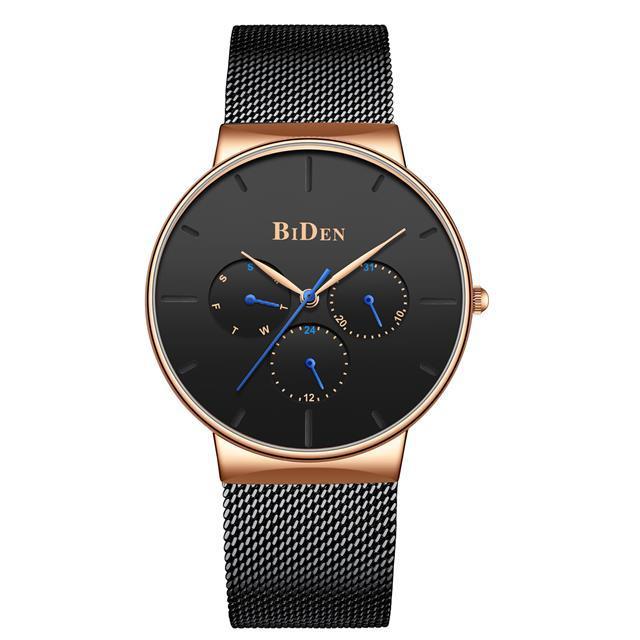 Men's Calendar Ultra-thin Mesh Strap Watch